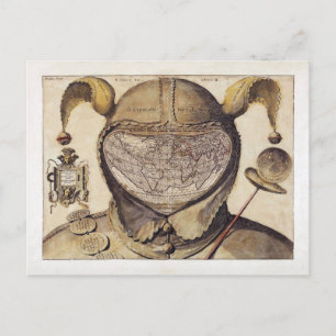 Postale La carte du monde Casquette de l'idiot
