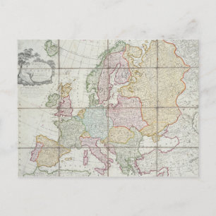 Postale La nouvelle carte de l'Europe de Wallis