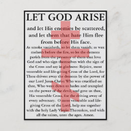 Postale Laisser Dieu lever la carte de prière orthodoxe