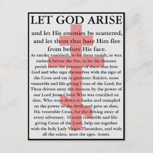 Postale Laisser Dieu lever la carte de prière orthodoxe