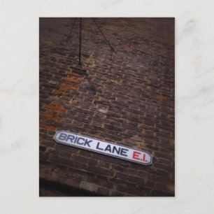 Postale Lane en brique - Signe de rue - Londres - Carte po