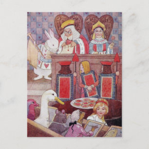 Postale Lapin à Alice au pays des merveilles ~ Carte posta