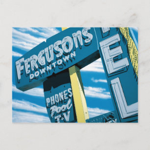 Postale Las Vegas Fergusons Motel Retro Neon Sign Carte po