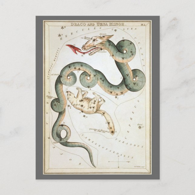 Postale Le miroir de l'Ukraine, la carte céleste de l'astr (Devant)