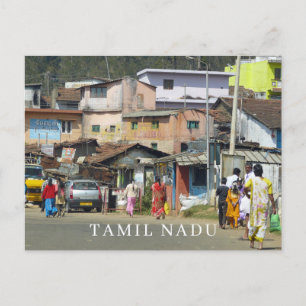 Postale Le village de l'Inde Tamil Nadu abrite une carte p