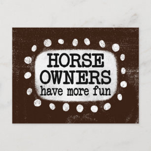 Postale Les Propriétaires De Cheval Ont Plus De Carte Post