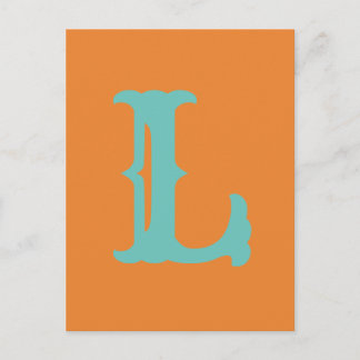 Postale Lettres et couleurs personnalisables !  L carte