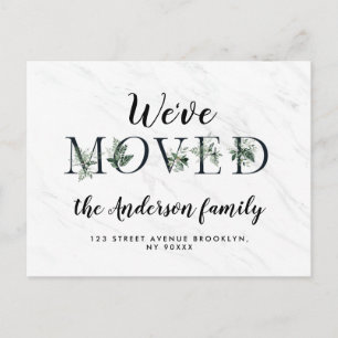 Postale Lettres tendance marbre Nouveau Accueil Carte post