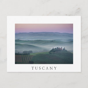 Postale Lever de soleil sur le paysage toscan carte postal