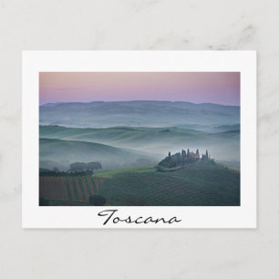 Postale Lever de soleil sur une carte texte blanche paysag