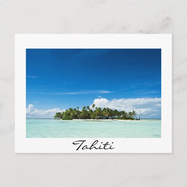 Postale L'île du désert dans le Pacifique avec carte posta (Devant)