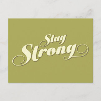 Postale Lime Green Restez fort Encourageant Citation Carte