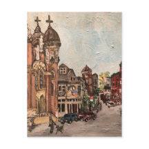 Little Italy, Cleveland Ohio Peinture sur carte po