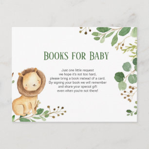Postale Livres bébé Lion vert insérer carte