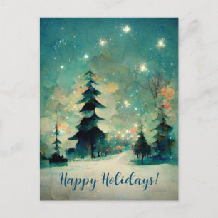 Postale Logo Affaires Arbres de Noël Abstraits Carte posta