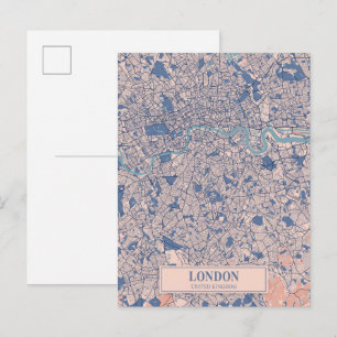 Postale Londres Royaume-Uni Carte de la ville venteuse Voy