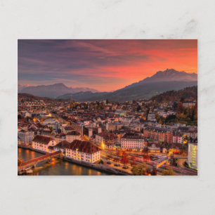 Postale Lucerne Suisse HDR Beaux-Arts Imprimer Carte posta