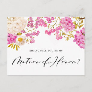 Postale Magenta Hydrangeas Carte de proposition de carte d