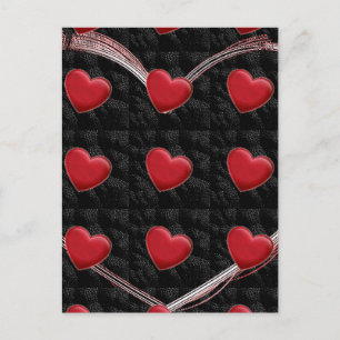 Postale Magnifique Red Heart Black Pop Art Love Carte post