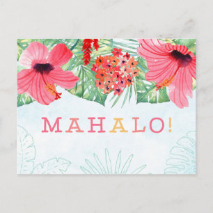 Postale mahalo carte de remerciements, carte mahalo