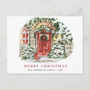 Postale Maison de vacances champêtre festive carte de vœux