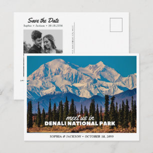 Postale Mariage au Parc National Denali, Alaska, carte "Sa