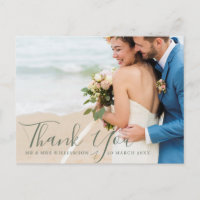 Mariage de superposition de script merci carte pho