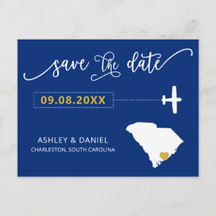 Postale Mariage en Caroline du Sud Enregistrer la carte po