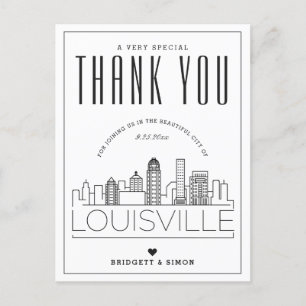 Postale Mariage Louisville   Merci de venir ! Carte postal