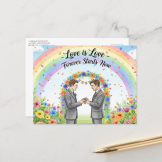 Postale Mariage moderne élégant Enregistrer la carte posta