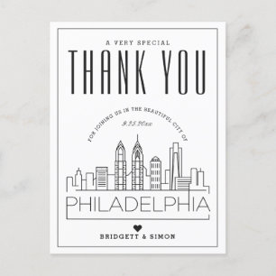 Postale Mariage Philadelphie   Merci de venir ! Carte post