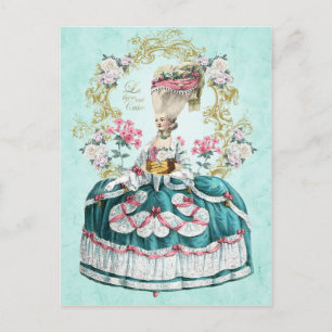 Postale Marie Antoinette, Paris, Vert menthe rose, Carte p