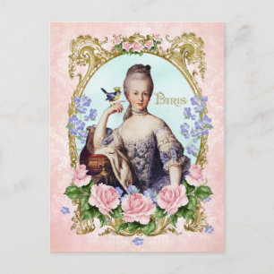 Postale Marie Antoinette rose Damask Antonia Rose Carte po