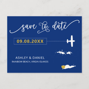 Postale Marine Îles Vierges Mariage Enregistrer la carte d