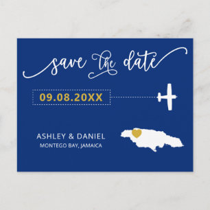 Postale Marine Jamaïque Mariage Enregistrer la carte posta