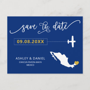 Postale Marine Mexique Mariage Enregistrer la carte de la