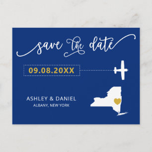 Postale Marine New York Mariage Enregistrer la carte posta