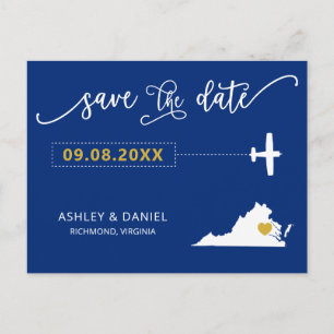 Postale Marine Virgnia Wedding Enregistrer la carte postal