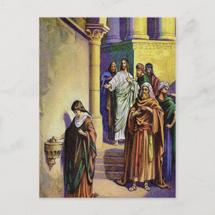 Postale Mark 12:41-44 Une Veuve Donne Toute Sa Carte Posta