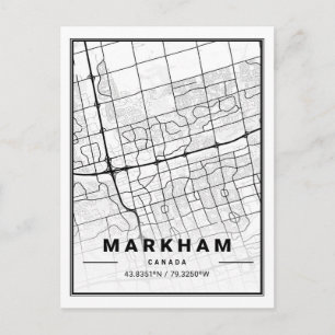 Postale Markham Ontario Canada Carte de la ville de voyage
