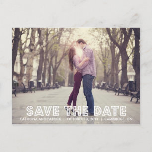 Postale Marque blanche Enregistrer la date Annonce Carte p