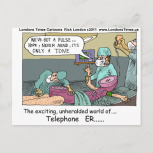 Postale Médicale Urgence 4 Téléphones Drôle Carte cadeau M