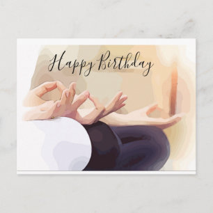 Postale Méditation Yoga index index Carte Anniversaire