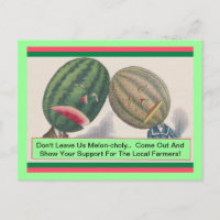 Melons ANTHROPOMORPHIQUES Pun Produire CARTE POSTA