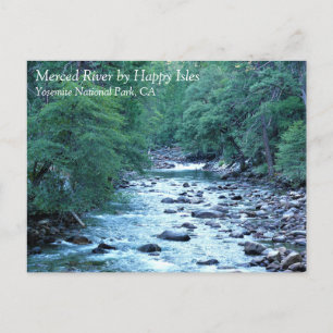 Postale Merced River par Happy Isles, Yosemite, CA Carte p