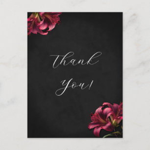 Postale Merci Mariage Gothique Lily Floral Pour Carte