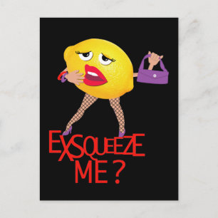 Postale 'm'expresser ? ' drôle citron humoristique Carte p