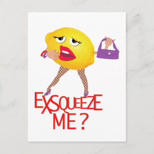 Postale 'm'expresser ? ' drôle citron humoristique Carte p