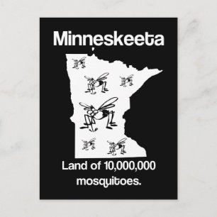 Postale Minneskeeta Terre des moustiques Funny MN Carte po