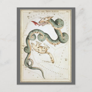 Postale Miroir d'Urania, Carte céleste d'astronomie vintag